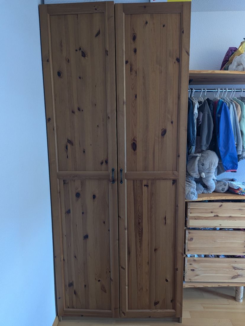Kleiderschrank Kiefer 2-türig, Foto 1