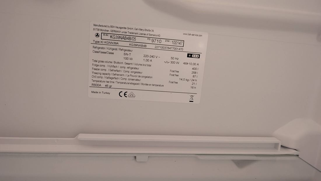 Siemens Kühl-Gefrierkombi NoFrost KG39NAB4B, Foto 2