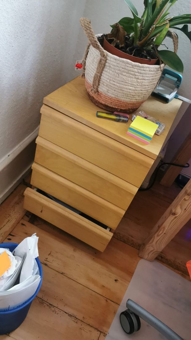 Rollcontainer Holz, 4 Schubladen, Foto 2