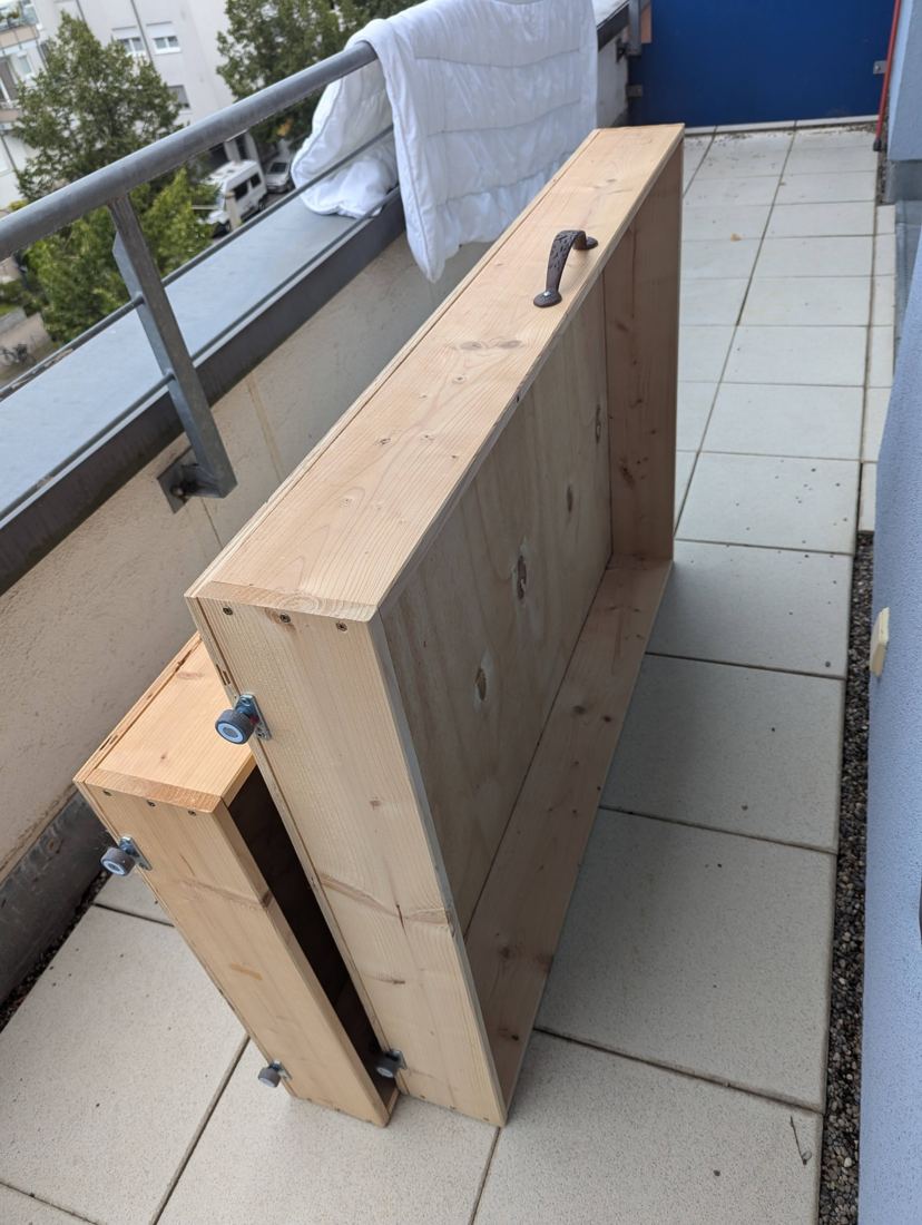 Bettkästen Massivholz mit Rollen (2 Stück), Foto 1