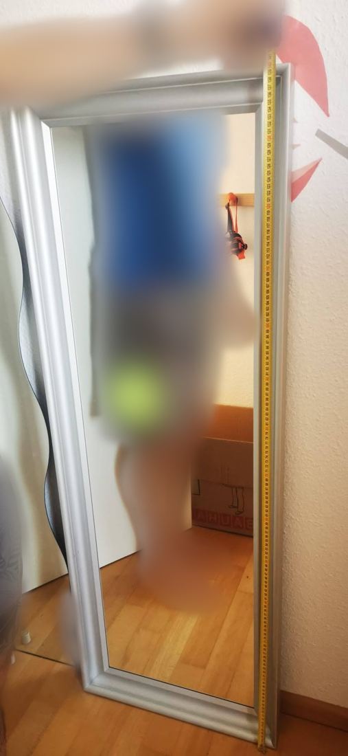 IKEA Ankleidespiegel silber, 140 cm, Foto 1